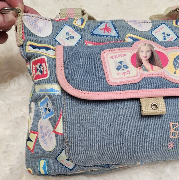 90s Barbie Avenue Denim Stamp Design Barbie Bag Purse Brand New Vintage - Picture 6 of 16